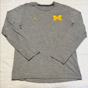 Jordan Gray Long Sleeve Shirt - Michigan